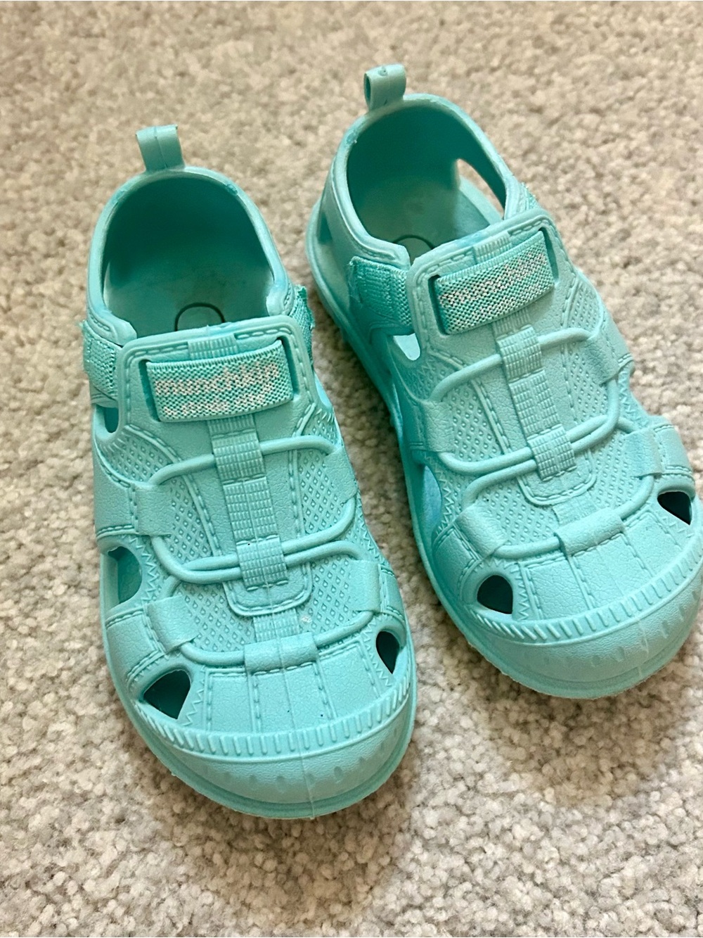 Kids Breathable Hook-and-Loop Water Sandals - Mint size 9
